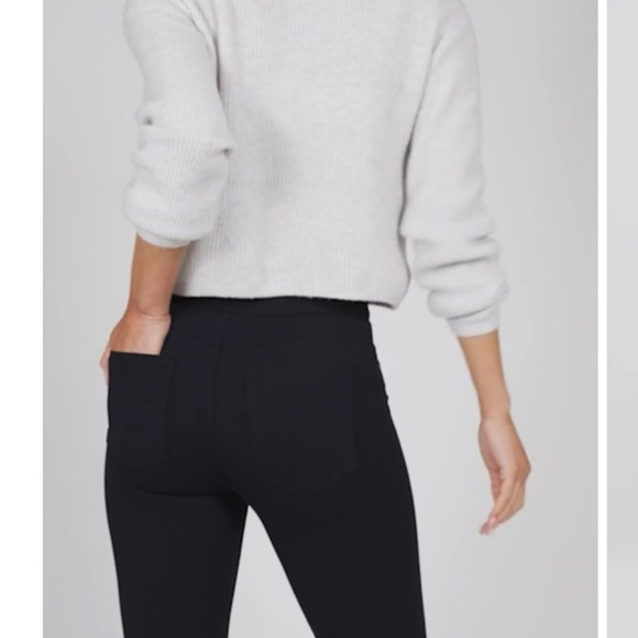 • Spanx • Women’s The Perfect Pant, Ankle 4-Pocket Black Medium Ponte Fabric - Picture 2 of 4